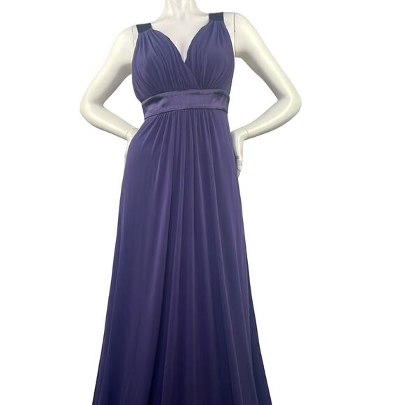 David’s Bridal Purple Formal Maxi Dress Woman Low V Back Floor Length F13095 S 4 - Picture 8 of 16